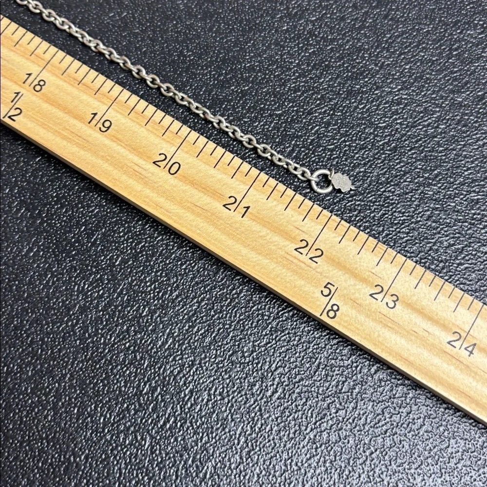Lucky Brand Silver Necklace Butterfly with Turquoise Leaf Charm